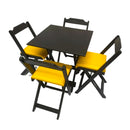 Conjunto Dobrável 70x70 Com 4 Cadeiras Estofadas LP