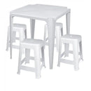 Conjunto de Mesa + 4 Banquetas em Plastico