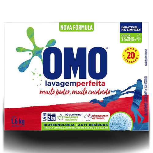 Kit 6 Caixas de sabão Omo Em Pó - 800g Lavagem Perfeita + 2 Amaciante Downy Brisa de verão em galão 3 L