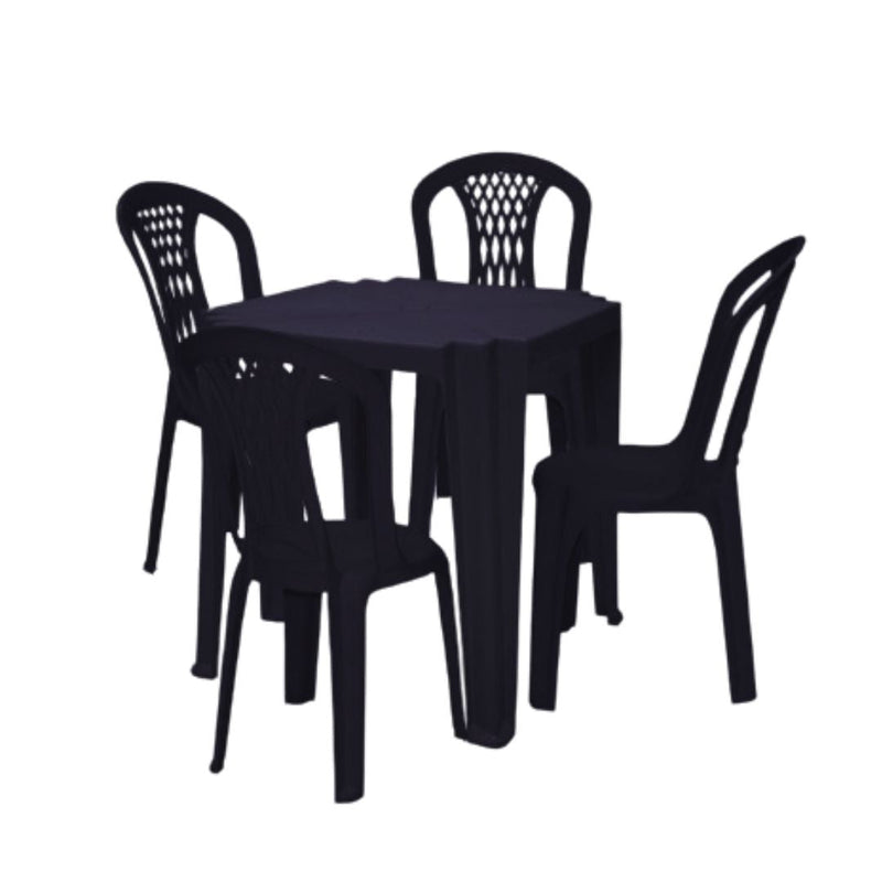 Mesa Quadrada Tambaú TRAMONTINA-92314010 + 4 Cadeiras Laguna - TRAMONTINA-K51  ML