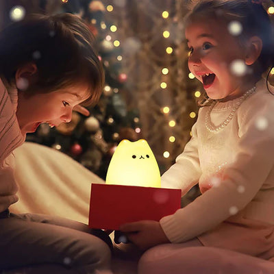 Luz Noturna Led Para Crianças E Bebês de Silicone Macio- HapyCat