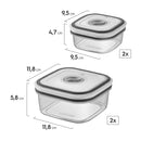Electrolux, Pote Hermetico, 12 unidades, A23122901, cinza