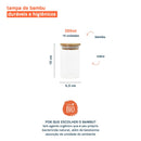 Oikos - Kit 10 Potes de Vidro 250ml com Tampa de Bambu Herméticos Redondos
