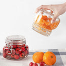 Jogo Com 4 Potes Herméticos De Vidro Com Vedação Em Borracha 500ml, 300ml, 250ml, 150ml Resistentes Ideal Para Armazenar Mel Grãos Cereais Temperos