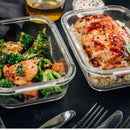 Kit 10 Potes Hermético Marmita 370 ML Rentangular