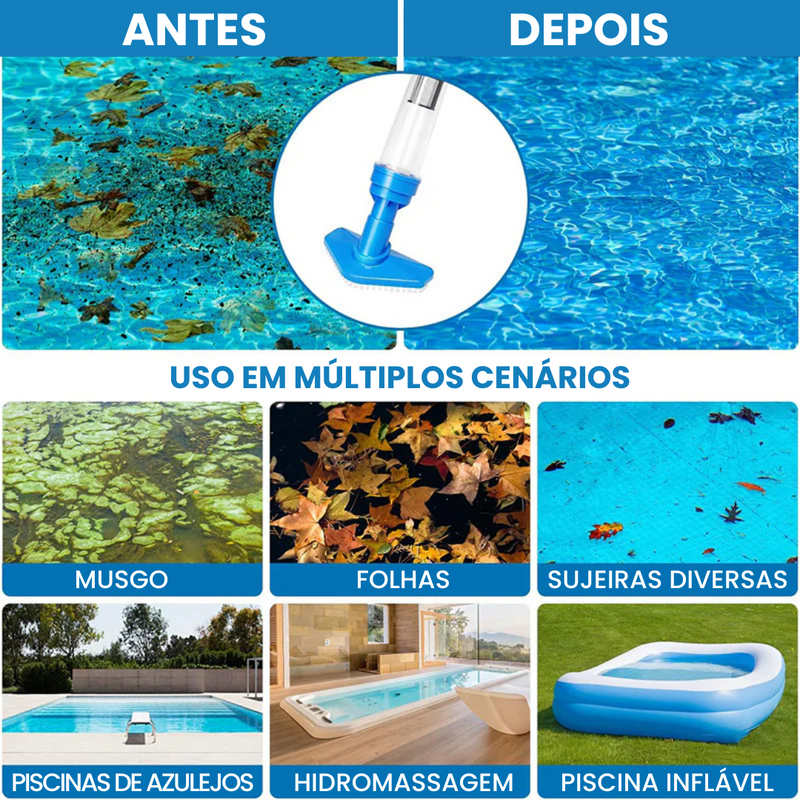 iToolMax –Aspirador de Piscina Recarregável 3 em 1 – Sem Fio, Prático e Potente