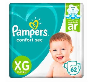 Kit 4 Pacotes Fraldas Descartáveis Infantil Pampers Confort Sec 🔥 Todos Tamanhos