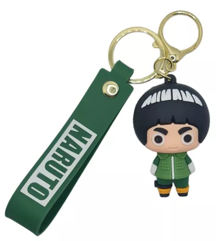 Chaveiro Anime Naruto Shippuden - Rock Lee Figura Ação