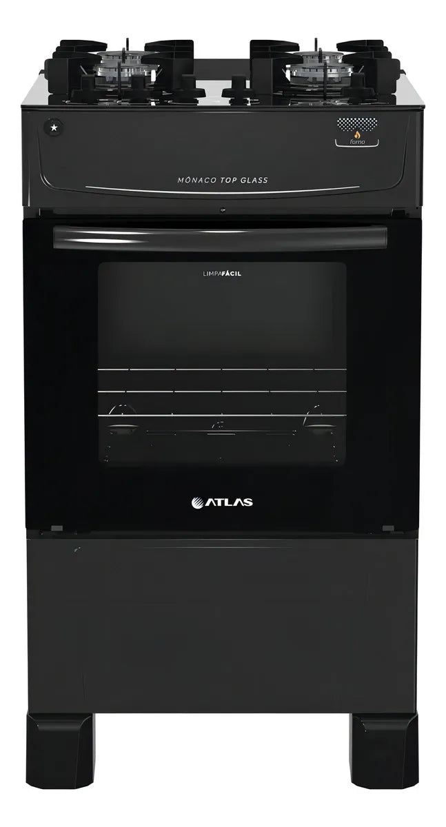 Fogão Atlas 4 Bocas Preto Acendimento Automático Bvolt