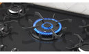 Fogão 5 Bocas Itaglass Plus Itatiaia Mesa de Vidro Automático Tripla Chama Bivolt com Forno 82L Preto Fosco