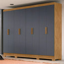 Guarda Roupas Casal 8 Portas 4 Gavetas Diplomata Casal Moval Freijó e Cinza