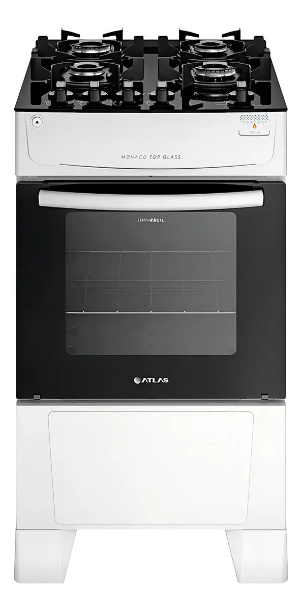 Fogão Atlas 4 Bocas Preto Acendimento Automático Bvolt