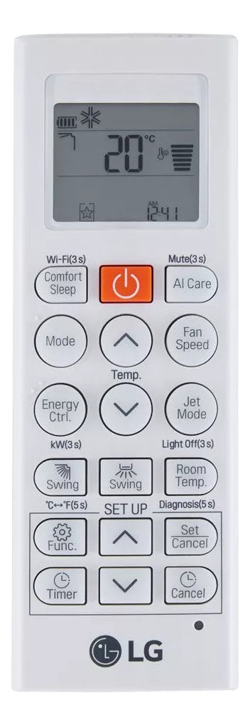 LG S3UW12JA31A Ar Condicionado Hi Wall LG Dual Inverter Voice 12.000 Btus QeF 220v R-32