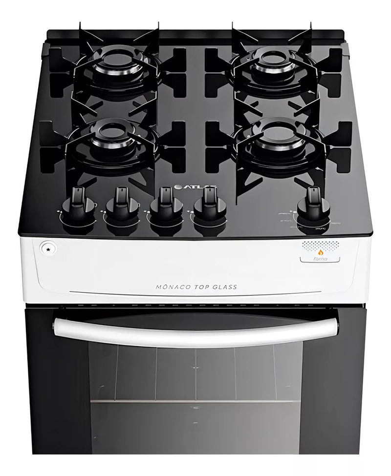 Fogão Atlas 4 Bocas Preto Acendimento Automático Bvolt