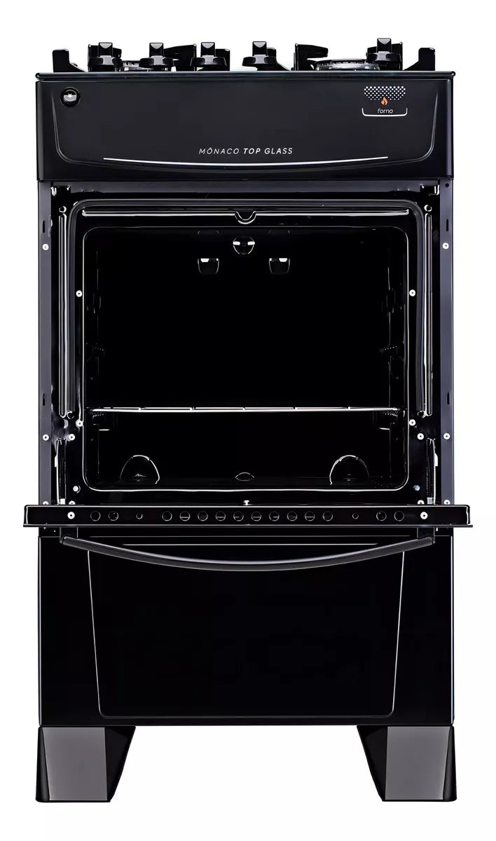 Fogão Atlas 4 Bocas Preto Acendimento Automático Bvolt