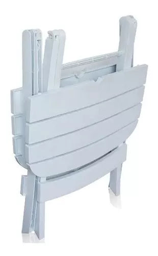 Mesa + 4 Cadeiras Plástica Dobravel Ripado Diamantina