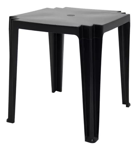 Combo Mesa Quadrada + 4 Cadeiras Iguape + 2 Banquetas Preta