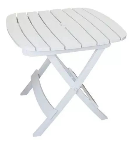 Mesa + 4 Cadeiras Plástica Dobravel Ripado Diamantina