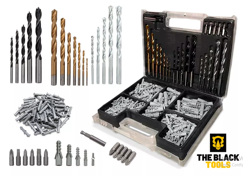 Parafusadeira E Furadeira De Impacto Bosch A Bateria 18v Maleta - Gsb 183-li Com Kit Brocas Buchas E Bits 300 Peças