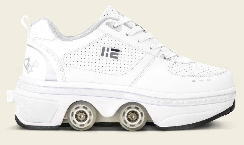 Liekick Astro LED - tênis de cano alto 2 em 1 com botão para abrir/fechar as rodas + iluminação FULL LED.