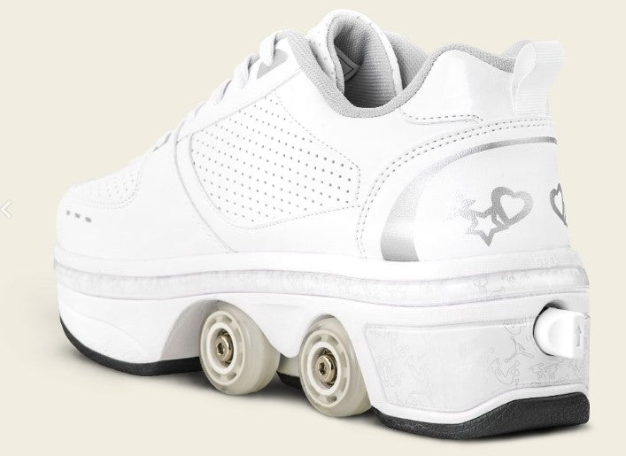 Liekick Astro LED - tênis de cano alto 2 em 1 com botão para abrir/fechar as rodas + iluminação FULL LED.