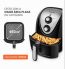 Fritadeira Sem Óleo Air Fryer 5L, Mondial, Preto/Inox, 1900W, BVOLT - AFN-50-BI (