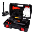 Kit Macaco Elétrico Multifuncional 3 em 1 com Chave de Impacto, Compressor de Ar e Luz LED + BRINDE (Kit limpeza automotiva)