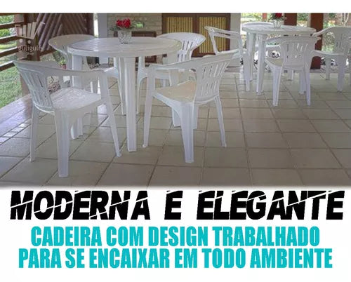 Jogo De Mesa E Cadeira Tramontina 5 Peças 1 Mesa 4 Cadeiras LP