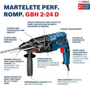 Bosch Martelete Perfurador Gbh 2-24 D 820W 220V Com 5 Brocas E Maleta