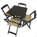 Conjunto Dobrável 70x70 Com 4 Cadeiras Estofadas LP