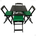Conjunto Dobrável 70x70 Com 4 Cadeiras Estofadas LP